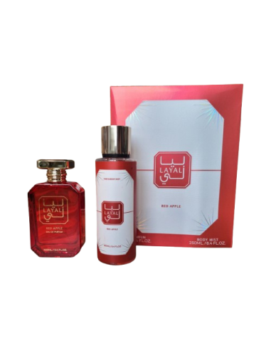 Coffret Layali Parfum 100 ml + Brume Corps & Cheveux 250 ml - Red Apple